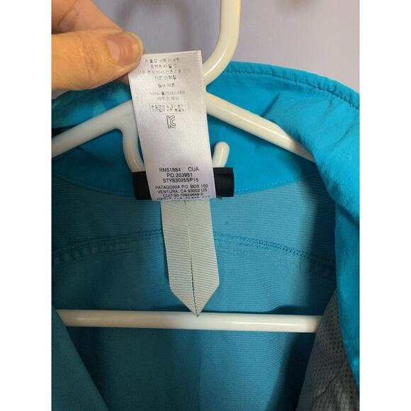 Women’s Lightweight Patagonia Jacket M Light Blue Active Work Out - Picture 6 of 6